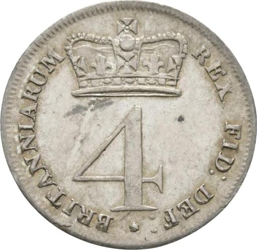 Reverse Fourpence (Groat) 1820 - Silver Coin Value - United Kingdom, George III