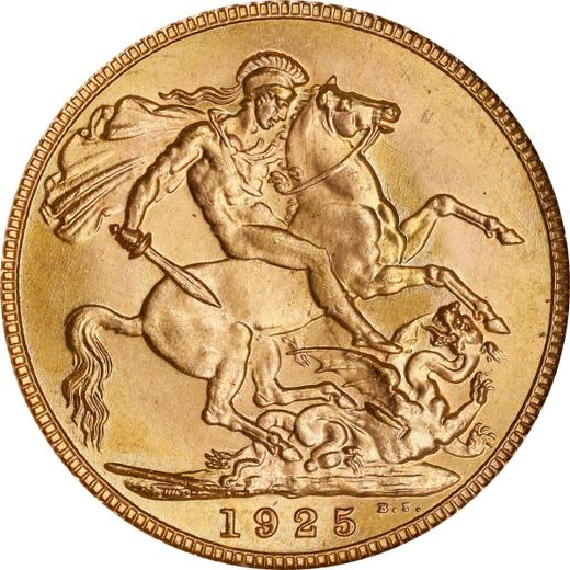 Reverse Sovereign 1925 BM - Gold Coin Value - United Kingdom, George V