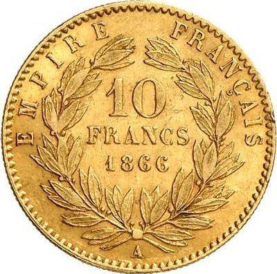 Revers 10 Franken 1866 A "Typ 1861-1868" - Goldmünze Wert - Frankreich, Napoleon III
