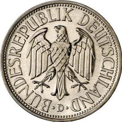 Reverse 1 Mark 1966 D -  Coin Value - Germany, FRG