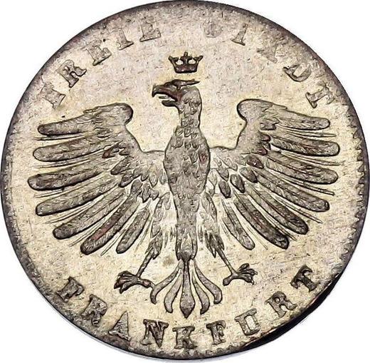 Anverso 1 Kreuzer 1857 - valor de la moneda de plata - Fráncfort del Meno, Ciudad Libre