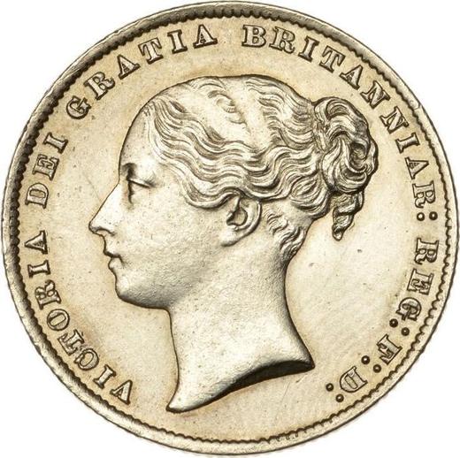 Obverse Shilling 1859 - Silver Coin Value - United Kingdom, Victoria