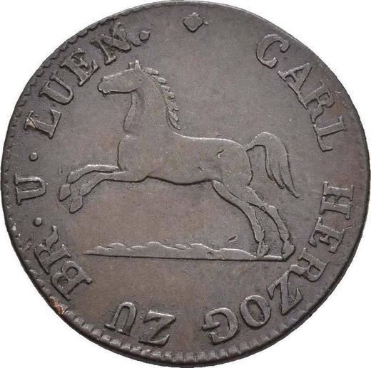 Obverse 1 Pfennig 1828 CvC -  Coin Value - Brunswick-Wolfenbüttel, Charles II