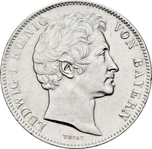 Obverse 1/2 Gulden 1844 - Silver Coin Value - Bavaria, Ludwig I
