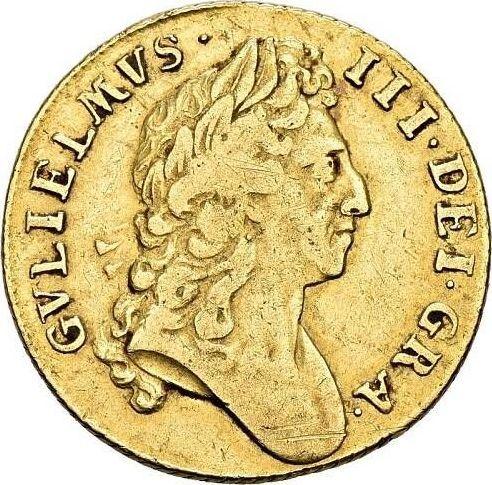 Obverse Guinea 1696 "First laureated bust" - Gold Coin Value - United Kingdom, William III
