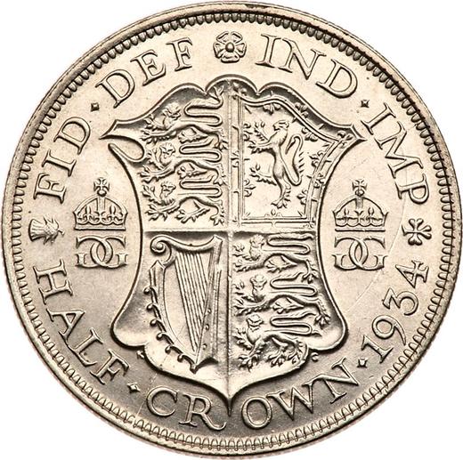 Revers 1/2 Krone 1934 - Silbermünze Wert - Großbritannien, Georg V