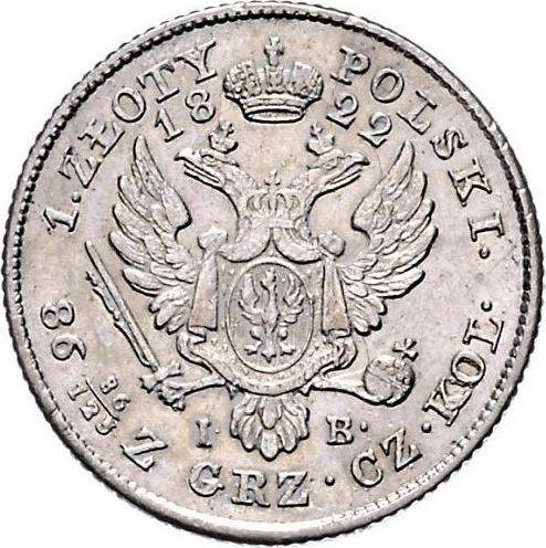 Reverse 1 Zloty 1822 IB "Small head" - Silver Coin Value - Poland, Congress Poland