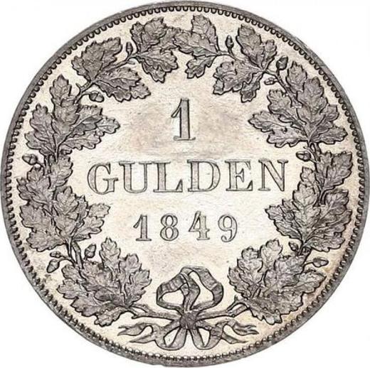 Reverse Gulden 1849 - Silver Coin Value - Frankfurt am Main, Free City