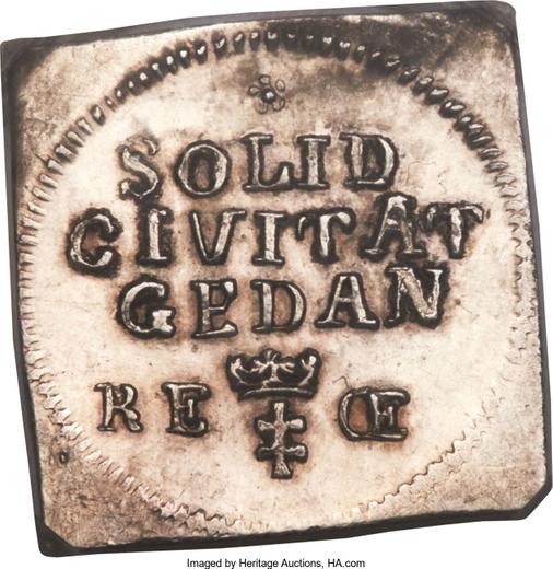 Reverse Schilling (Szelag) 1761 REOE "Danzig" Klippe - Silver Coin Value - Poland, Augustus III