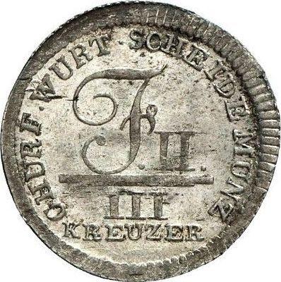 Avers 3 Kreuzer 1806 "Typ 1804-1806" - Silbermünze Wert - Württemberg, Friedrich I