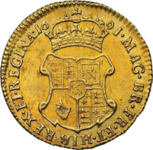 Reverse Half Guinea 1691 "Second busts" - Gold Coin Value - United Kingdom, William III and Mary II