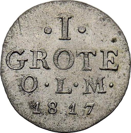 Reverse 1 Groten 1817 - Silver Coin Value - Oldenburg, Peter Frederick Wilhelm