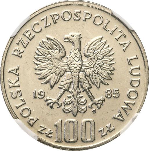 Obverse 100 Zlotych 1985 MW TT "Mother's Health Center" Copper-Nickel -  Coin Value - Poland, Peoples Republic