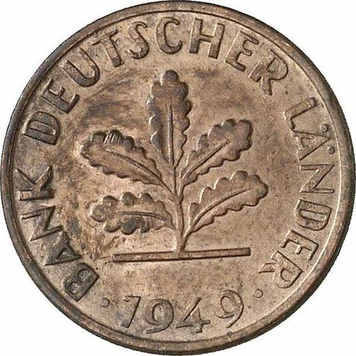 Reverse 1 Pfennig 1949 G "Bank deutscher Länder" -  Coin Value - Germany, FRG