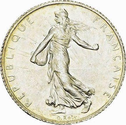 Аверс монеты - 1 франк 1909 года "Сеятель" - цена серебряной монеты - Франция, Третья республика