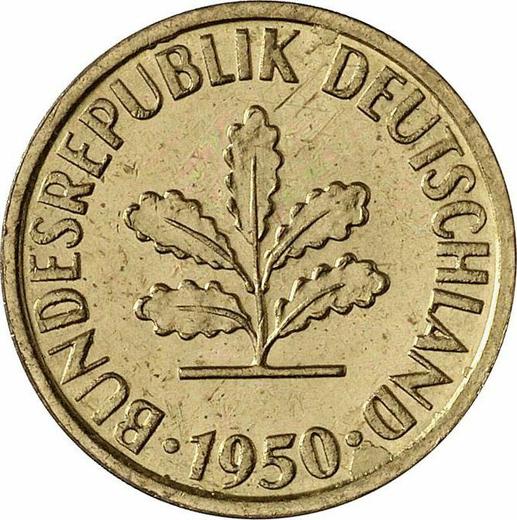 Reverse 5 Pfennig 1950 J - Coin Value - Germany, FRG