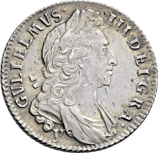 Obverse Shilling 1697 y "First laureated bust" Lowercase "y" - Silver Coin Value - United Kingdom, William III
