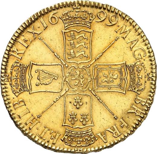 Reverse Five guineas 1699 "First laureated bust" Elephant and castle - Gold Coin Value - United Kingdom, William III