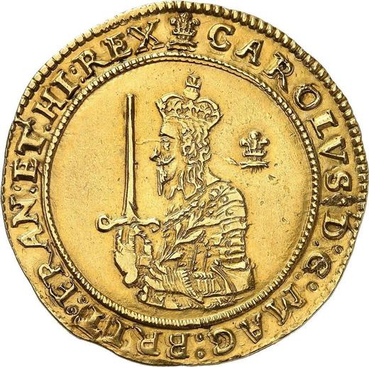 Аверс монеты - 3 юнайта (Тройной юнайт) 1642 года "Малый портрет" - цена золотой монеты - Великобритания, Карл I