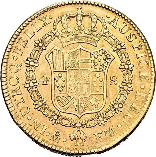 Reverse 4 Escudos 1799 Mo FM - Gold Coin Value - Mexico, Charles IV