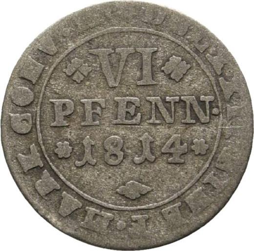 Reverse 6 Pfennig 1814 FR - Silver Coin Value - Brunswick-Wolfenbüttel, Frederick William
