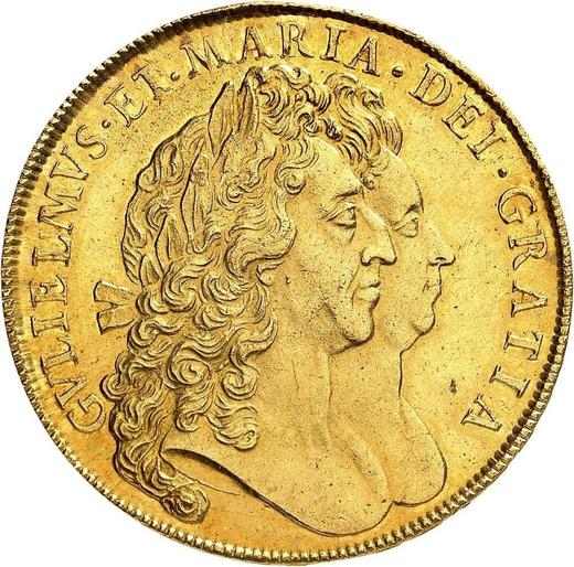 Obverse Five guineas 1692 - Gold Coin Value - United Kingdom, William III and Mary II