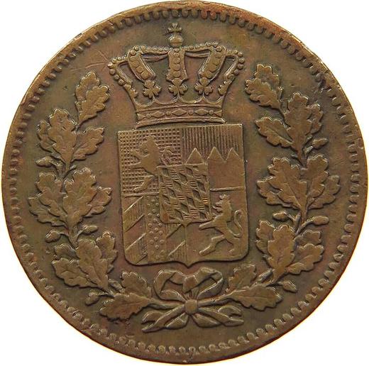 Obverse 2 Pfennig 1870 -  Coin Value - Bavaria, Ludwig II