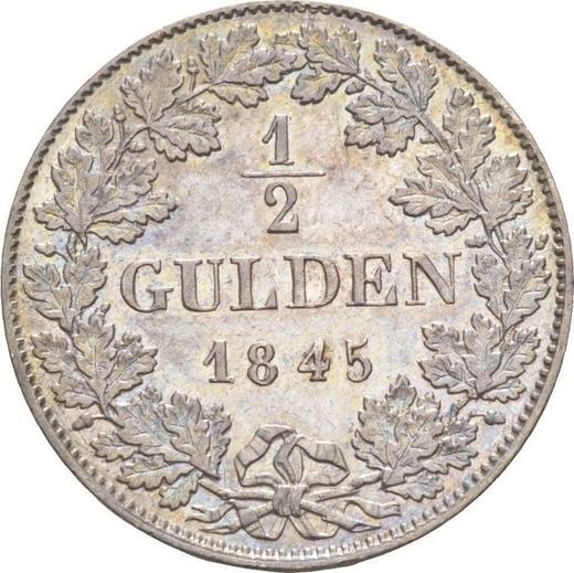 Reverse 1/2 Gulden 1845 - Silver Coin Value - Nassau, Adolphe