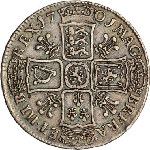 Reverse Halfcrown 1701 "New large shields" Plumes in angles - Silver Coin Value - United Kingdom, William III