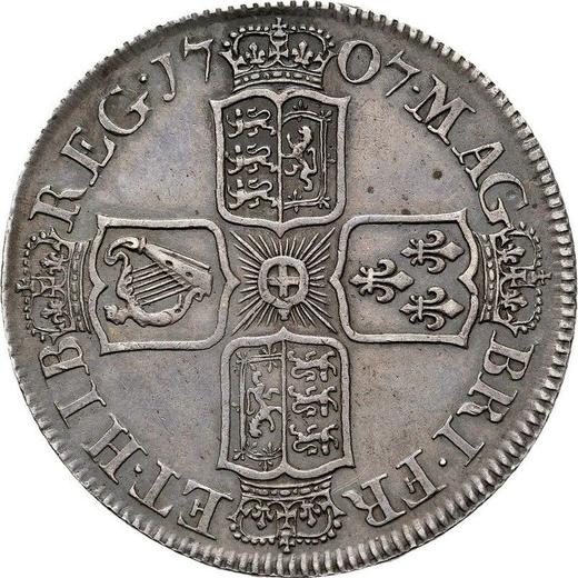 Реверс монеты - 1/2 кроны (Полукрона) 1707 года E "Тип 1707-1714" После объединения - цена серебряной монеты - Великобритания, Анна