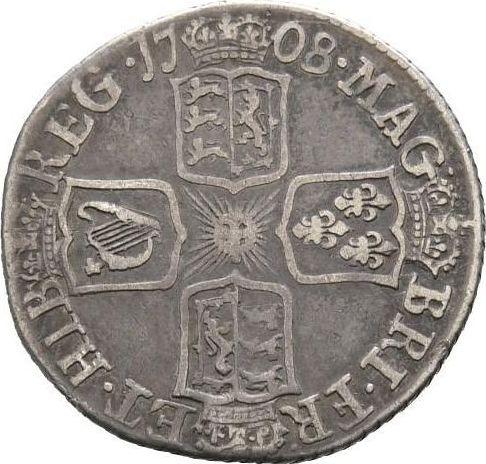 Reverse Sixpence 1708 E * - Silver Coin Value - United Kingdom, Anne