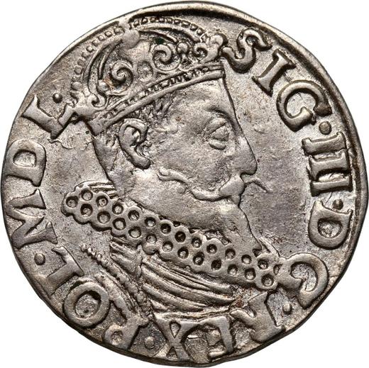 Obverse 3 Groszy (Trojak) 1620 "Krakow Mint" - Silver Coin Value - Poland, Sigismund III Vasa