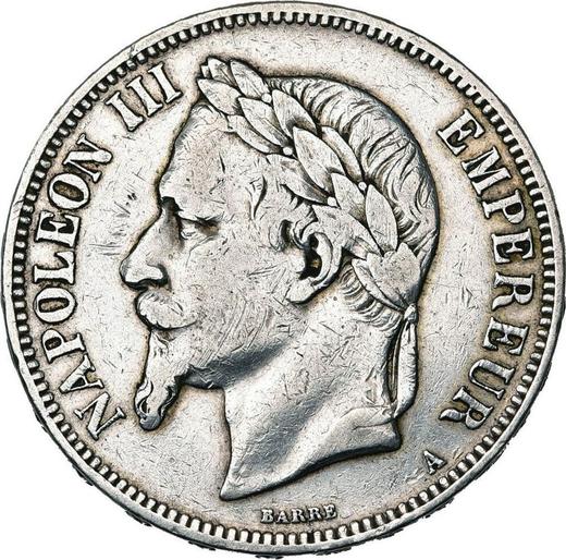 Obverse 5 Francs 1866 A "Type 1861-1870" - Silver Coin Value - France, Napoleon III