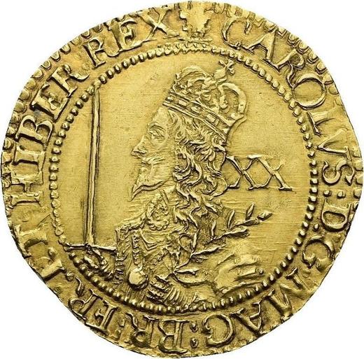 Obverse Unite 1643 "Shortened portrait" - Gold Coin Value - United Kingdom, Charles I