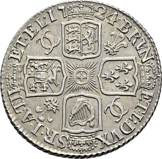 Reverse Shilling 1724 WCC "Second draped bust" Roses and "CC" in angles - Silver Coin Value - United Kingdom, George I