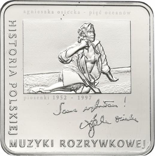 Revers 10 Zlotych 2013 MW "Agnieszka Osiecka" Klippe - Silbermünze Wert - Polen, III Republik Polen nach Stückelung