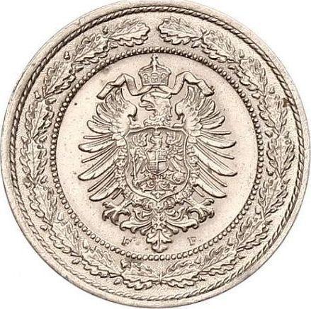 Reverso 20 Pfennige 1887 F "Tipo 1887-1888" - valor de la moneda  - Alemania, Imperio alemán