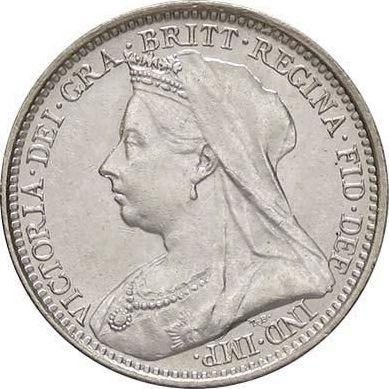 Awers monety - 3 pensy 1893 TB - cena srebrnej monety - Wielka Brytania, Wiktoria