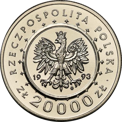 Obverse Pattern 20000 Zlotych 1993 MW ET "Castle Museum in Lancut" Nickel -  Coin Value - Poland, III Republic before denomination