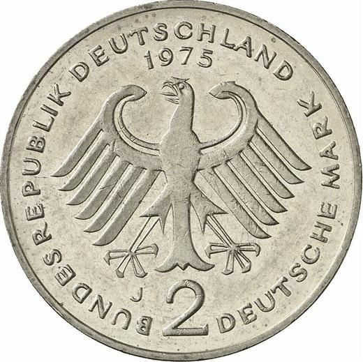 Revers 2 Mark 1975 J "Heuss" - Münze Wert - Deutschland, BRD
