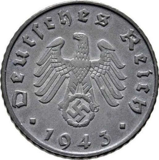 Reverse 5 Reichspfennig 1943 B "Type 1940-1944" -  Coin Value - Germany, Third Reich