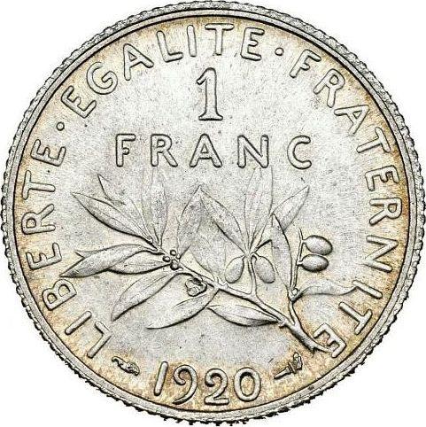 Reverse 1 Franc 1920 "Sower" - Silver Coin Value - France, Third Republic