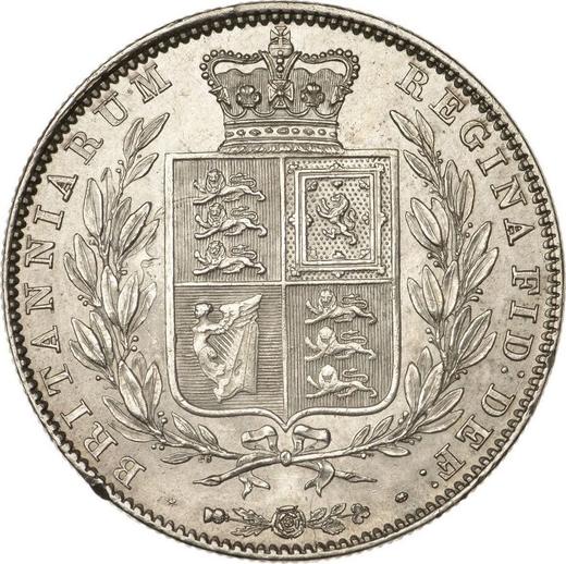 Reverso Media corona 1842 - valor de la moneda de plata - Gran Bretaña, Victoria