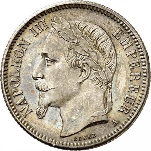 Obverse 1 Franc 1868 A "Type 1866-1870" - Silver Coin Value - France, Napoleon III
