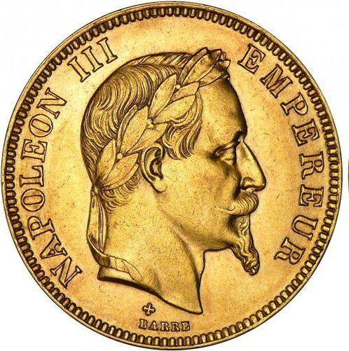 Obverse 100 Francs 1868 BB "Type 1862-1870" - Gold Coin Value - France, Napoleon III