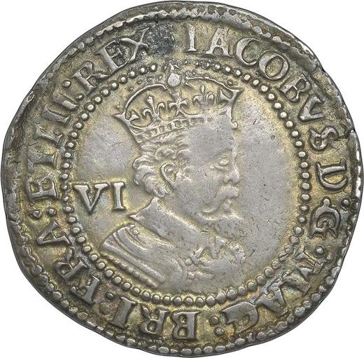 Obverse Sixpence 1624 "Sixth bust" - Silver Coin Value - United Kingdom, James I