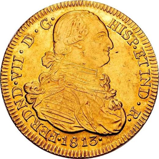 Аверс монеты - 8 эскудо 1813 года P JF - цена золотой монеты - Колумбия, Фердинанд VII