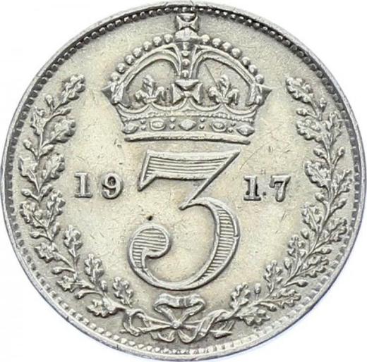 Reverse Threepence 1917 - Silver Coin Value - United Kingdom, George V