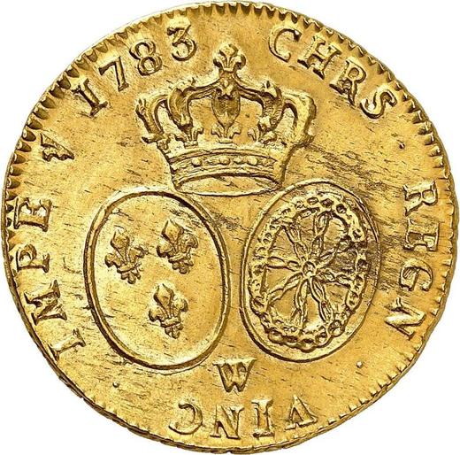 Reverse Double Louis d'Or 1783 W - Gold Coin Value - France, Louis XVI