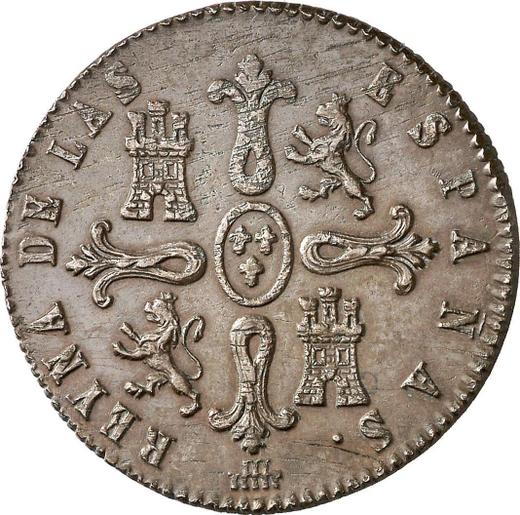 Reverse 8 Maravedís 1839 "Denomination on obverse" - Coin Value - Spain, Isabella II
